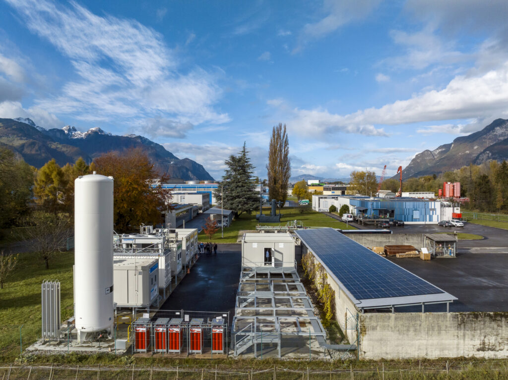 GreenGas plant in Aigle with GRZ's UPSOM methanation reactor. It works on another carbon dioxide source than raw biogas.