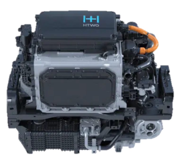 Fuel cell system with a nominal power of 85 kWe from Hyundai Motor Company.
